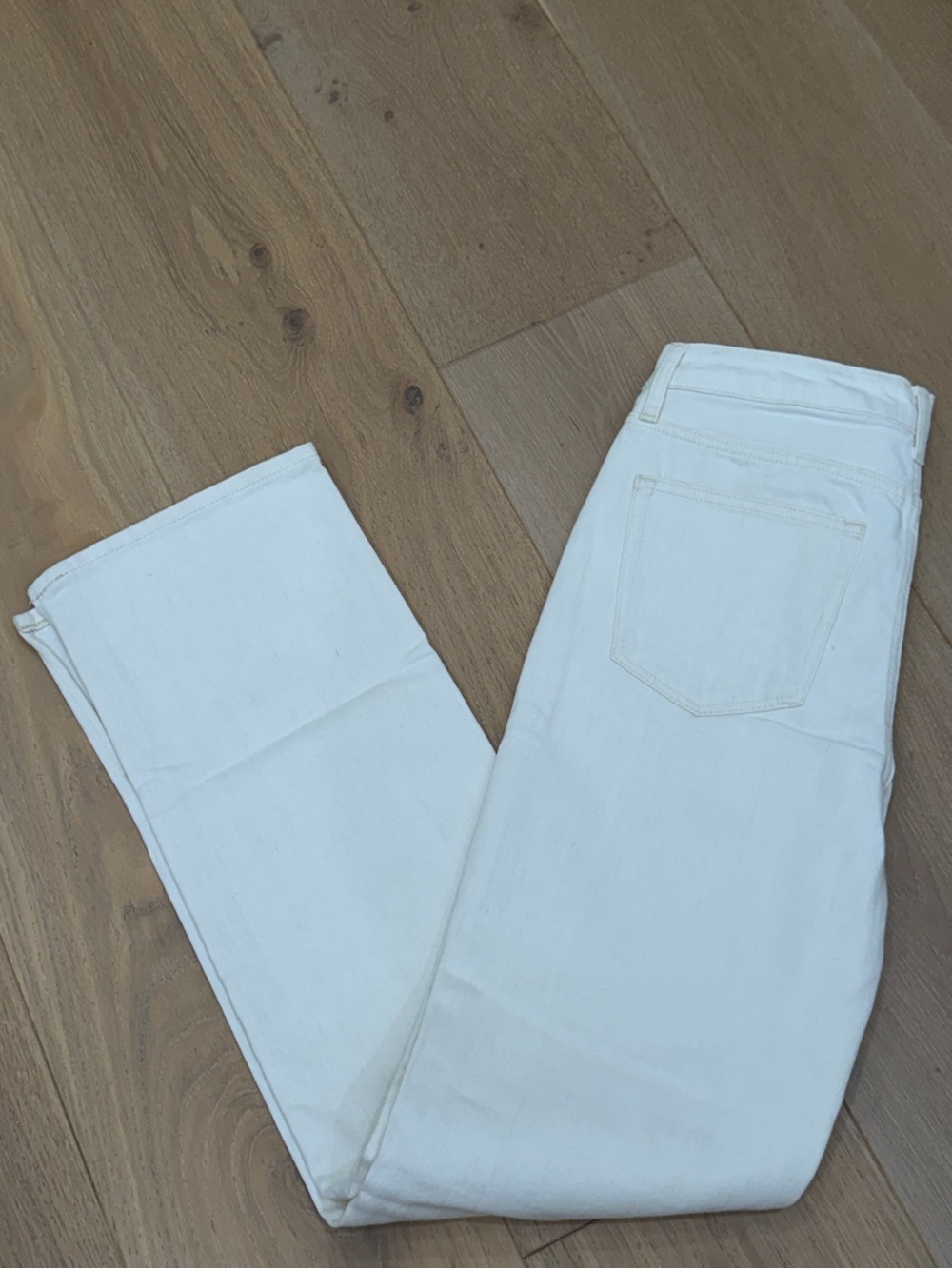Anine Bing White Straight-Leg Jeans